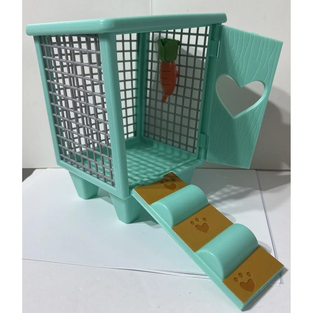 2016‎ American Girl  Rabbit HUTCH With Carrot Water Bottle Wellie Wishers DNG51